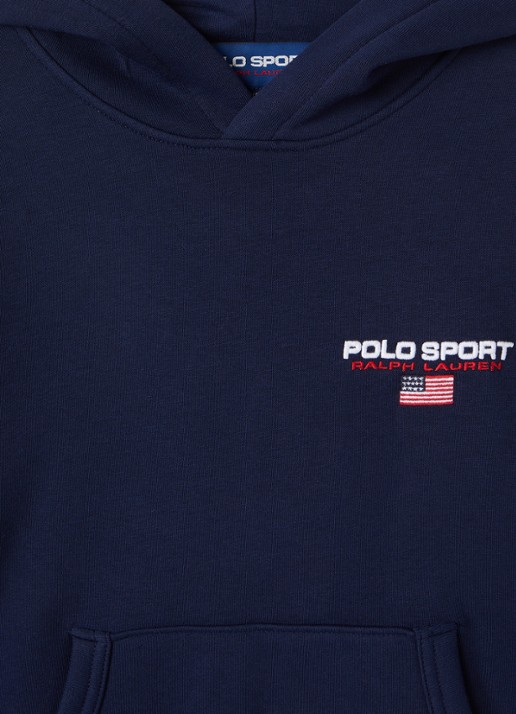 Ralph Lauren Hoodie met logoborduring - detail donkerblauw