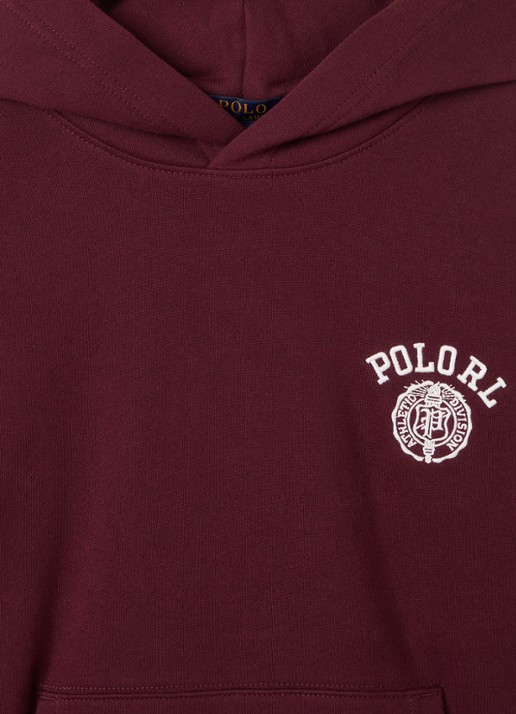 Ralph Lauren Hoodie met logoborduring - detail 2 bordeauxrood