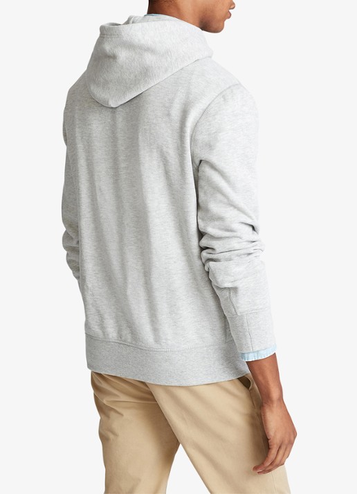 Ralph Lauren Hoodie met logoborduring - achterkant andover heather / grijs