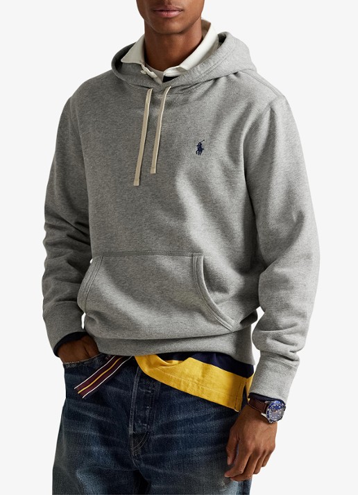 Ralph Lauren Hoodie met logoborduring - detail 4 andover heather / grijs