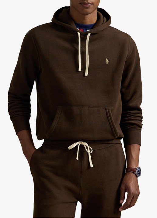 Ralph Lauren Hoodie met logoborduring - detail 4 nutmeg brown / bruin