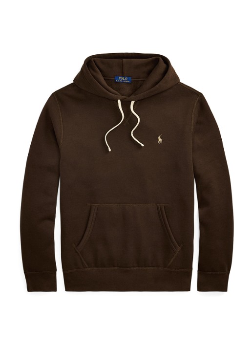 Ralph Lauren Hoodie met logoborduring - voorkant nutmeg brown / bruin