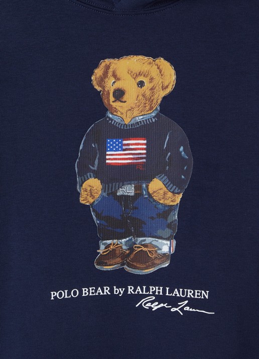 Ralph Lauren Hoodie met logoprint - detail donkerblauw