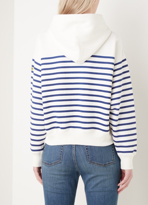 Ralph Lauren Hoodie met streepprint - achterkant 3 donkerblauw