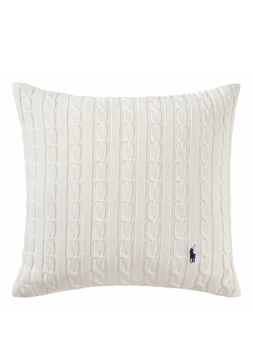 Ralph Lauren Houscou kussensloop van katoen - voorkant gebroken wit