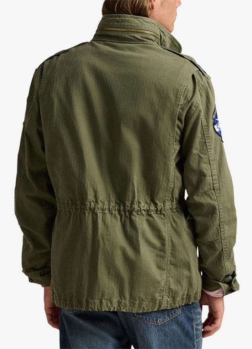 Ralph Lauren Iconisch veldjack - achterkant 3 olive mountain w/ patches / groen