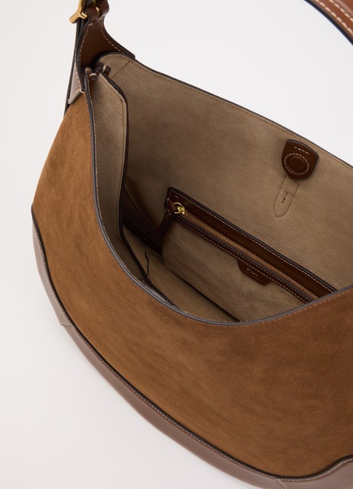 Ralph Lauren ID schoudertas van kalfsleer - detail 2 bruin