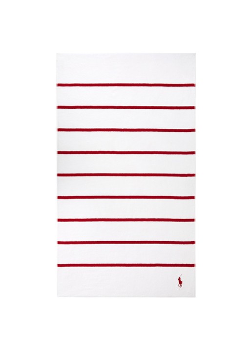 Ralph Lauren Irvin strandlaken - 520 gr/m2 - 100 x 170 cm - voorkant rood