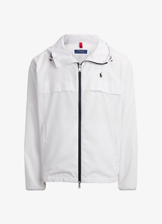 Ralph Lauren Jack met capuchon en steekzakken - voorkant ceramic white / wit