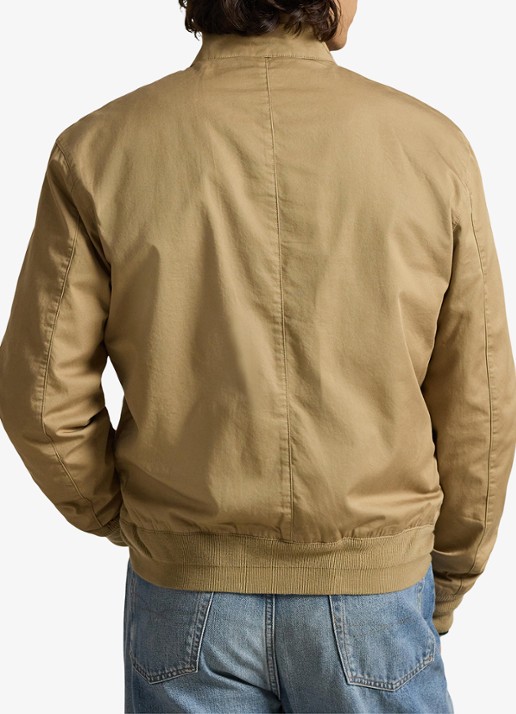Ralph Lauren Jack met klepzakken en logoborduring - achterkant cafe tan / beige