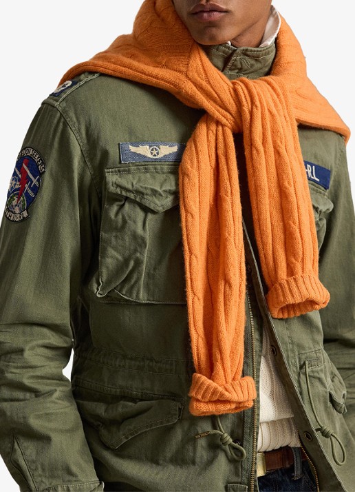 Ralph Lauren Jack met opbergbare capuchon en klepzakken - detail 4 olive mountain w/ patches / groen