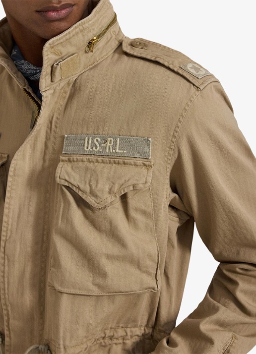 Ralph Lauren Jack met opbergbare capuchon en klepzakken - detail 5 khaki