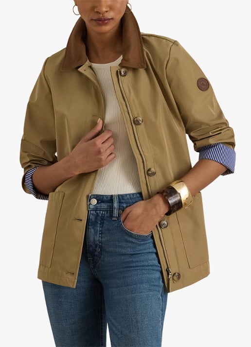 Ralph Lauren Jack met opstikzakken en waterafstotende coating