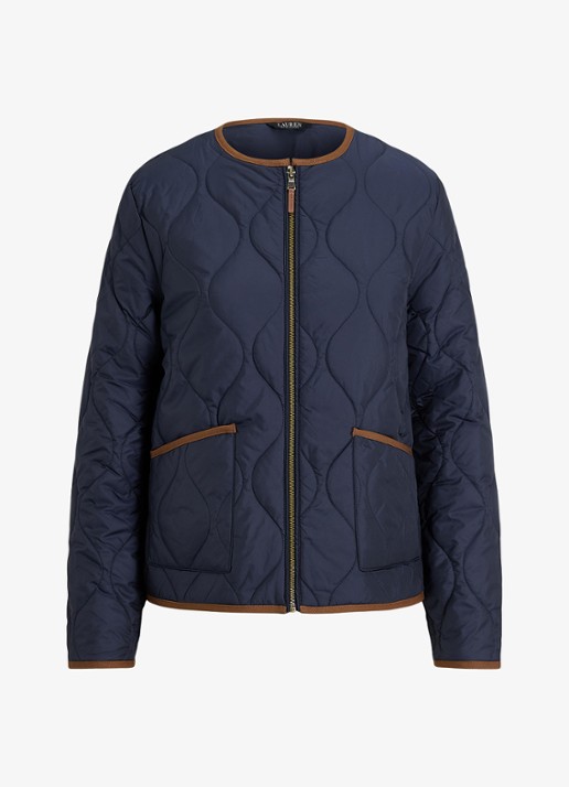 Ralph Lauren Jack met quilt patroon en steekzakken - voorkant blauw