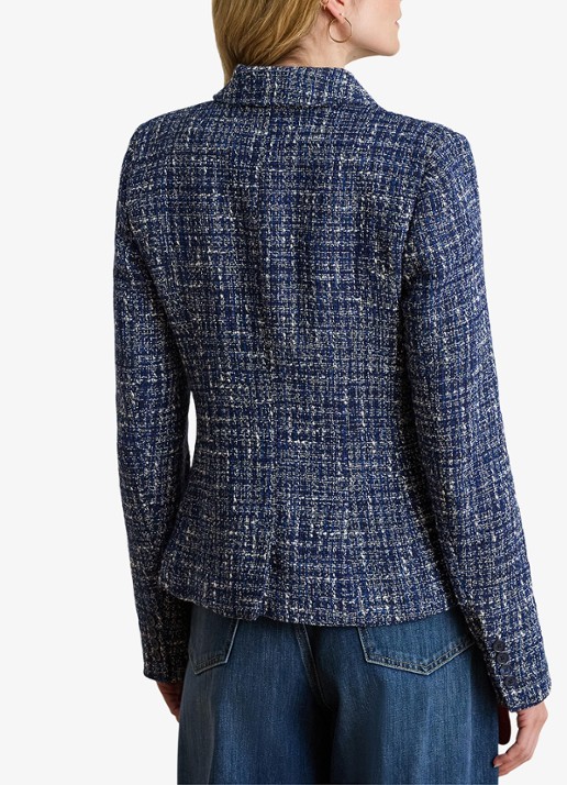 Ralph Lauren Jack van bouclé met opgestikte zakken - achterkant navy blue multi / blauw