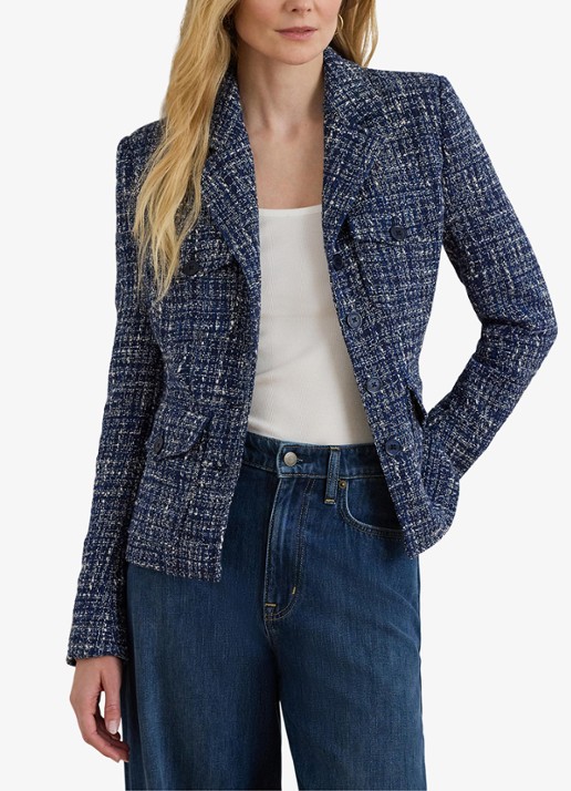 Ralph Lauren Jack van bouclé met opgestikte zakken