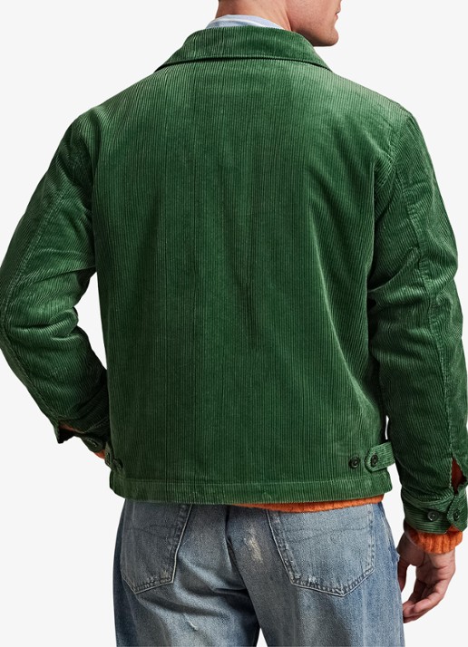 Ralph Lauren Jack van corduroy met logoborduring - achterkant 3 meadow green / groen