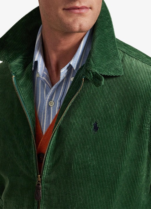 Ralph Lauren Jack van corduroy met logoborduring - detail 2 meadow green / groen
