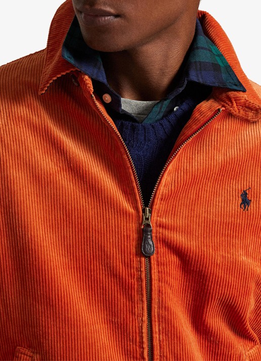 Ralph Lauren Jack van corduroy met logoborduring - detail 4 charles orange / oranje
