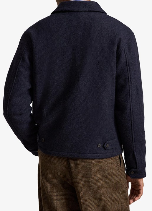 Ralph Lauren Jack van wol met steekzakken - achterkant 5 collection navy / donkerblauw