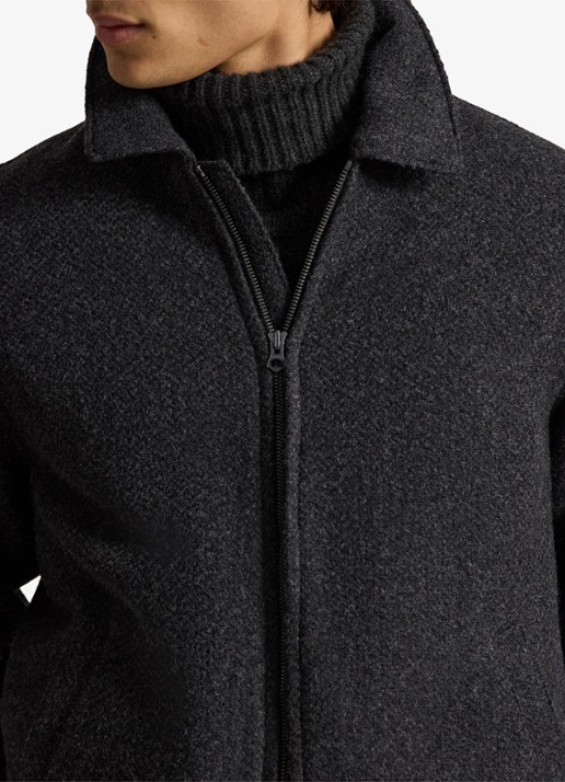 Ralph Lauren Jack van wol met steekzakken - detail 2 antraciet