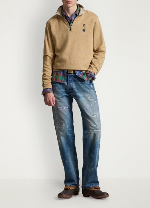 Ralph Lauren Jersey double-knit trui met Polo Bear