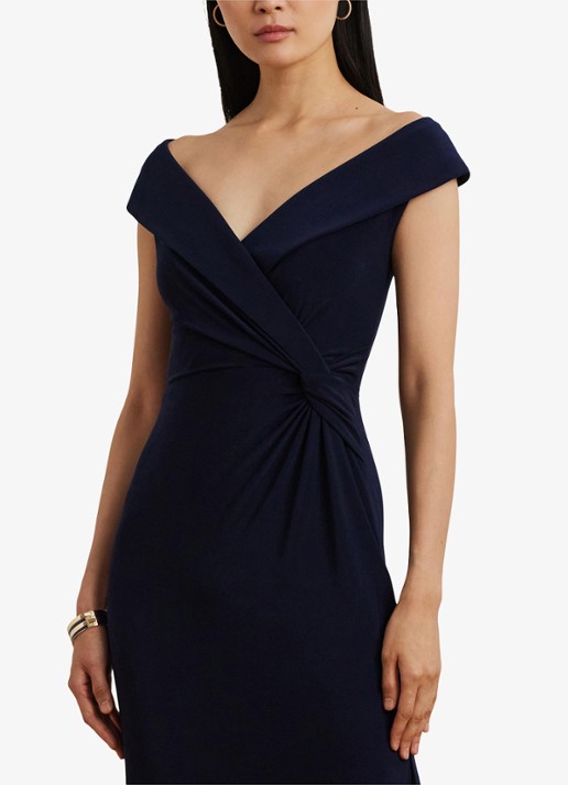Ralph Lauren Jersey off-shoulder jurk
