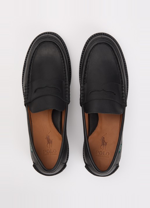 Ralph Lauren Jett loafer van leer - detail 4 zwart