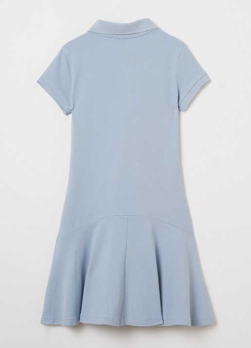 Ralph Lauren Jurk met polokraag - voorkant 3 lichtblauw