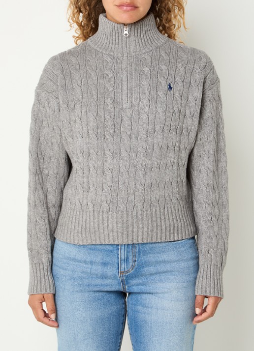 Ralph Lauren Kabelgebreid vest met logoborduring