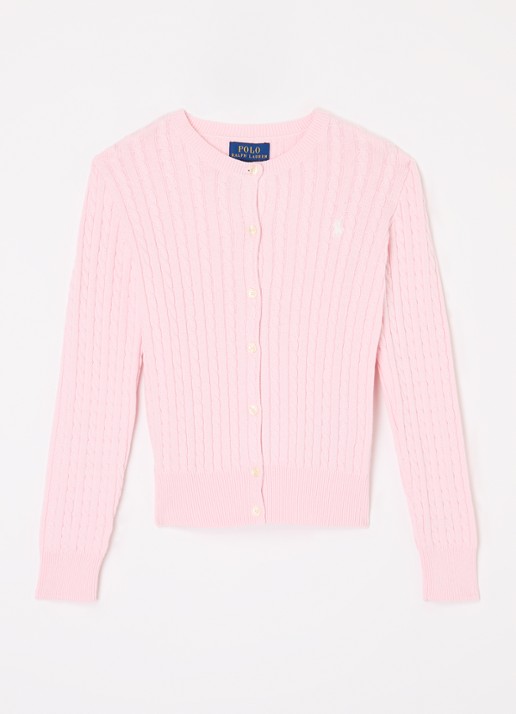 Ralph Lauren Kabelgebreid vest met logoborduring