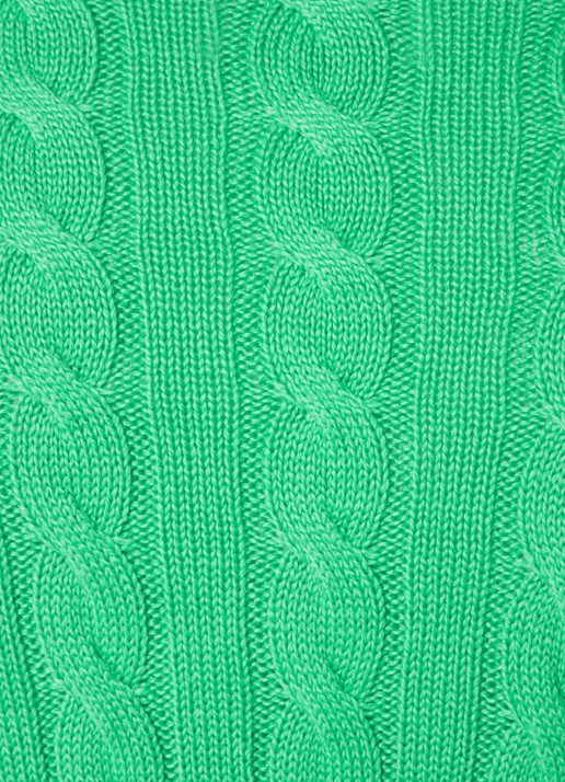 Ralph Lauren Kabelgebreide katoenen trui - detail 2 classic kelly-2yzd