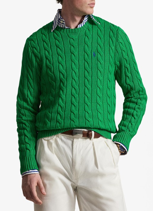 Ralph Lauren Kabelgebreide katoenen trui - detail 4 billard-48n8
