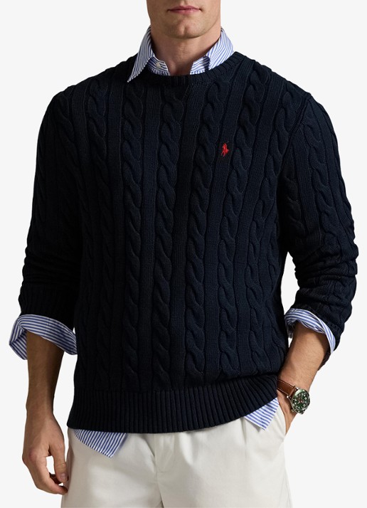 Ralph Lauren Kabelgebreide pullover met logoborduring