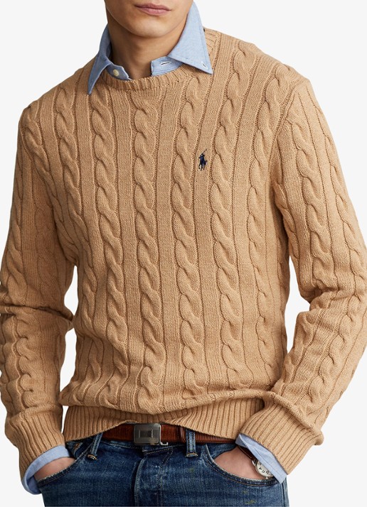 Ralph Lauren Kabelgebreide pullover met logoborduring