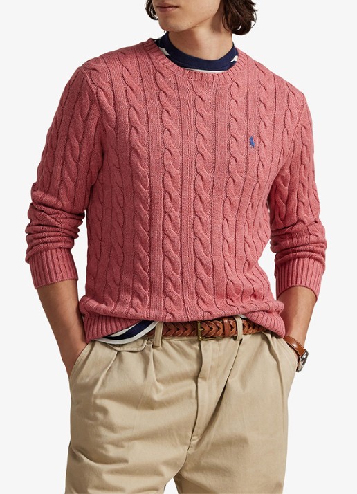 Ralph Lauren Kabelgebreide pullover met logoborduring