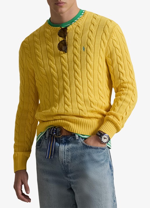 Ralph Lauren Kabelgebreide pullover met logoborduring