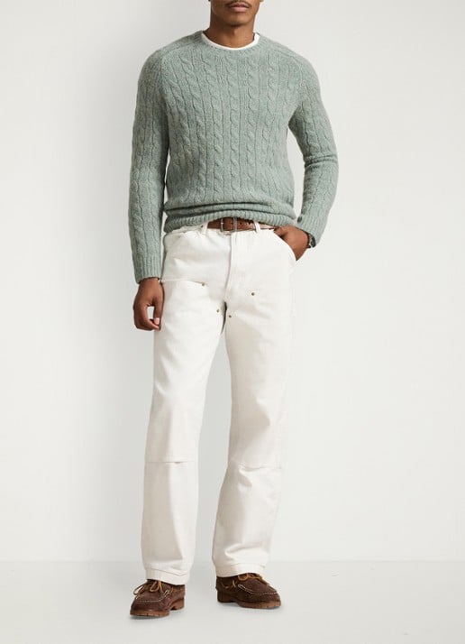 Ralph Lauren Kabelgebreide trui in alpacawolblend