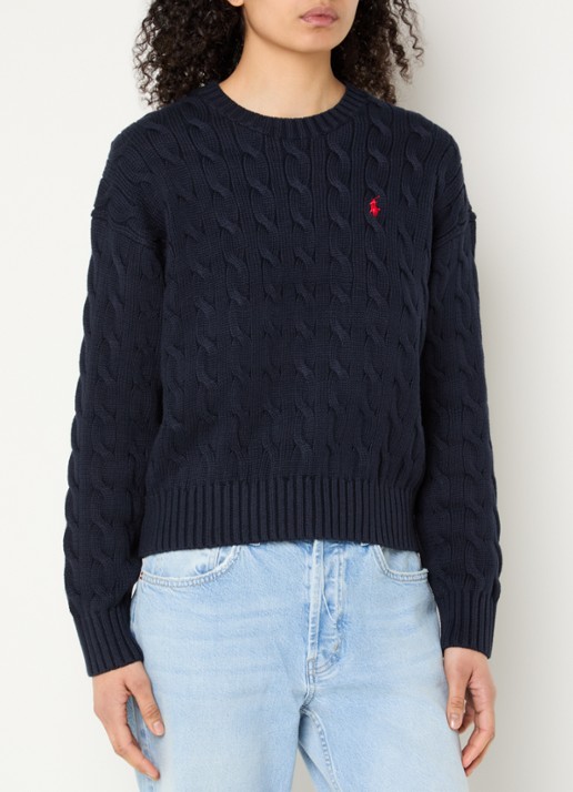 Ralph Lauren Kabelgebreide trui met logoborduring