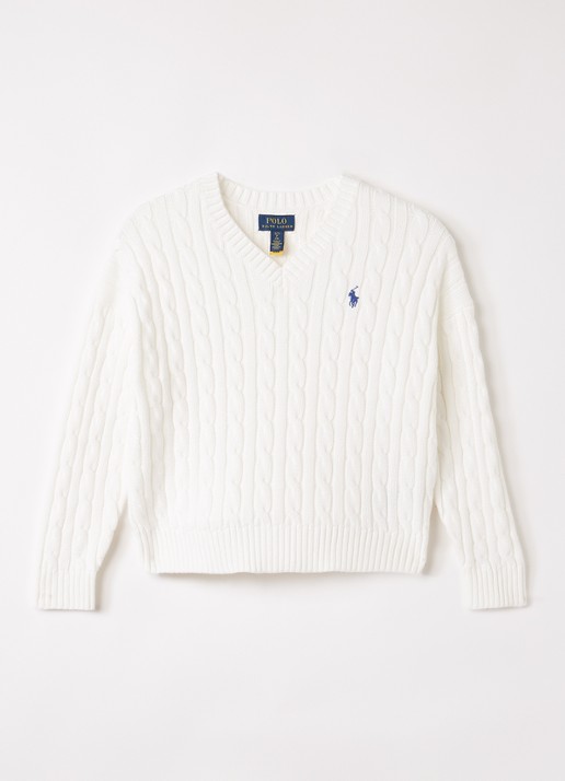 Ralph Lauren Kabelgebreide trui met logoborduring