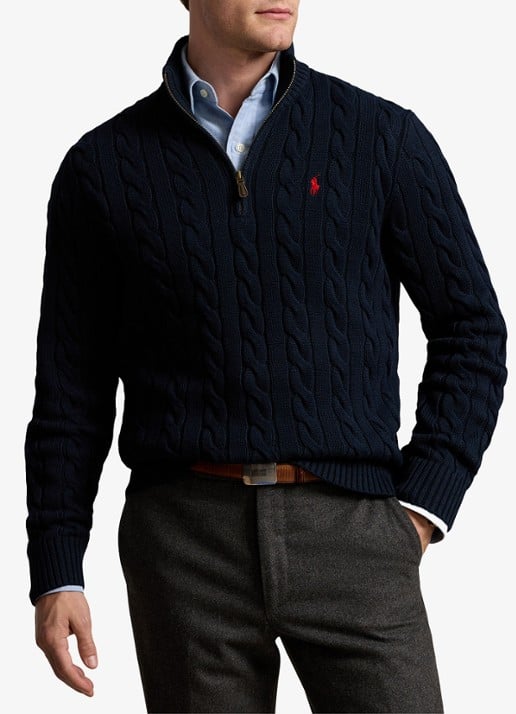 Ralph Lauren Kabelgebreide trui met logoborduring