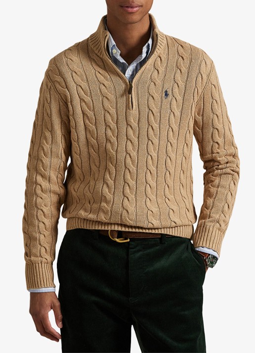 Ralph Lauren Kabelgebreide trui met logoborduring