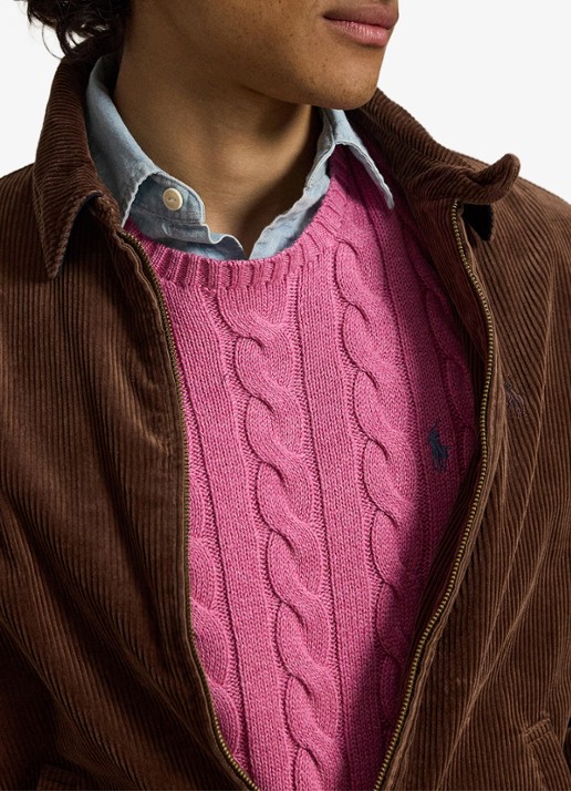 Ralph Lauren Kabelgebreide trui met logoborduring - detail 3 thulian pink heather-zxs7