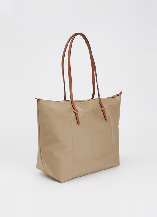 Ralph Lauren Keaton shopper met logo - achterkant zand