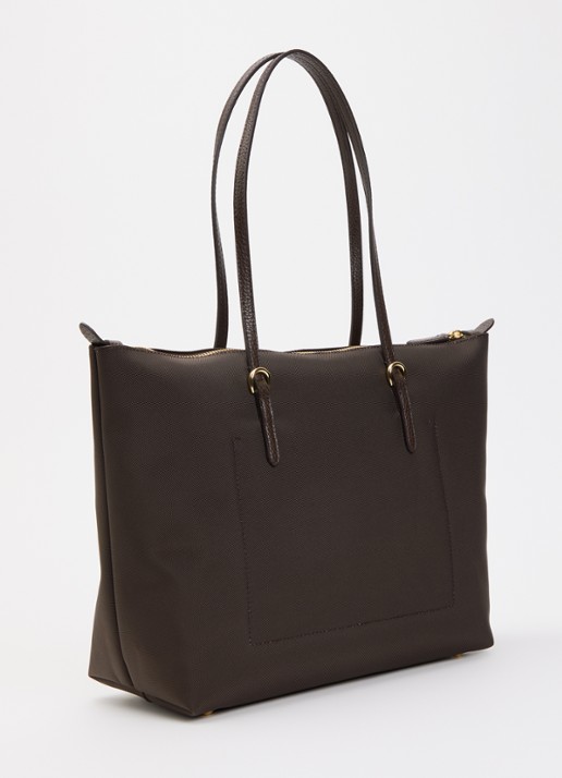 Ralph Lauren Keaton shopper met logo - achterkant 5 bruin