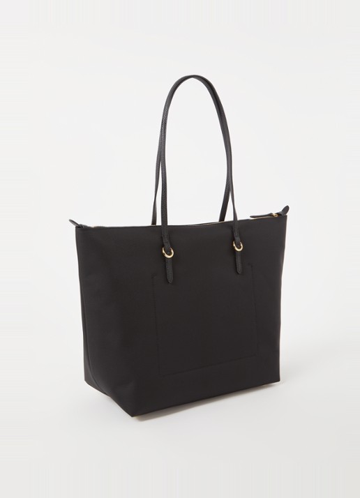 Ralph Lauren Keaton shopper van canvas met logo - achterkant 4 zwart