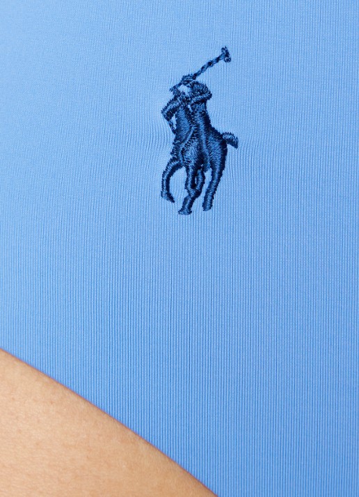 Ralph Lauren Kennedy badpak met gekruiste banden - detail 2 lichtblauw