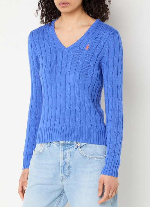 Ralph Lauren Kimberly kabelgebreide pullover met logo