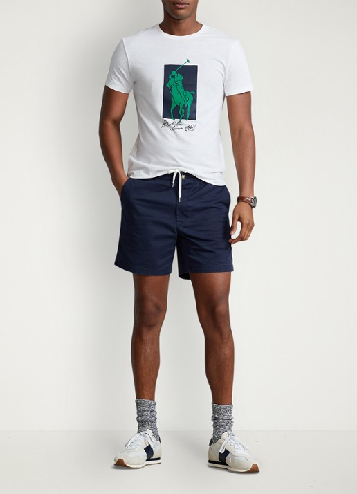 Ralph Lauren Korte broek van katoen met steekzakken  - voorkant 2 nautical ink / blauw