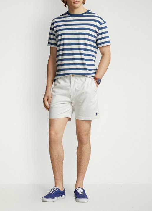 Ralph Lauren Korte broek van katoen met steekzakken  - voorkant 2 deckwash white / wit